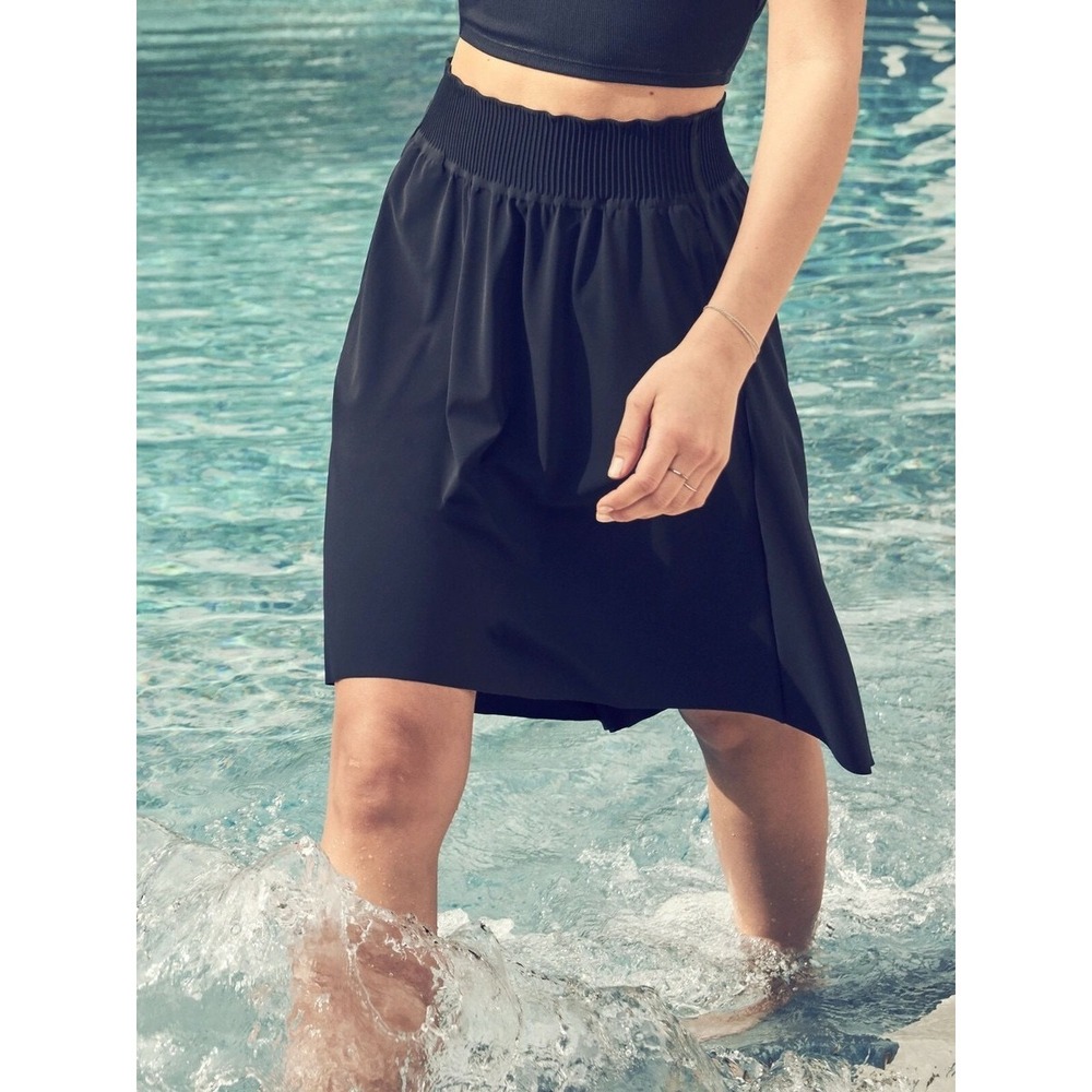 Athleta‎ Cosmic Skirt High Low Black Size XL